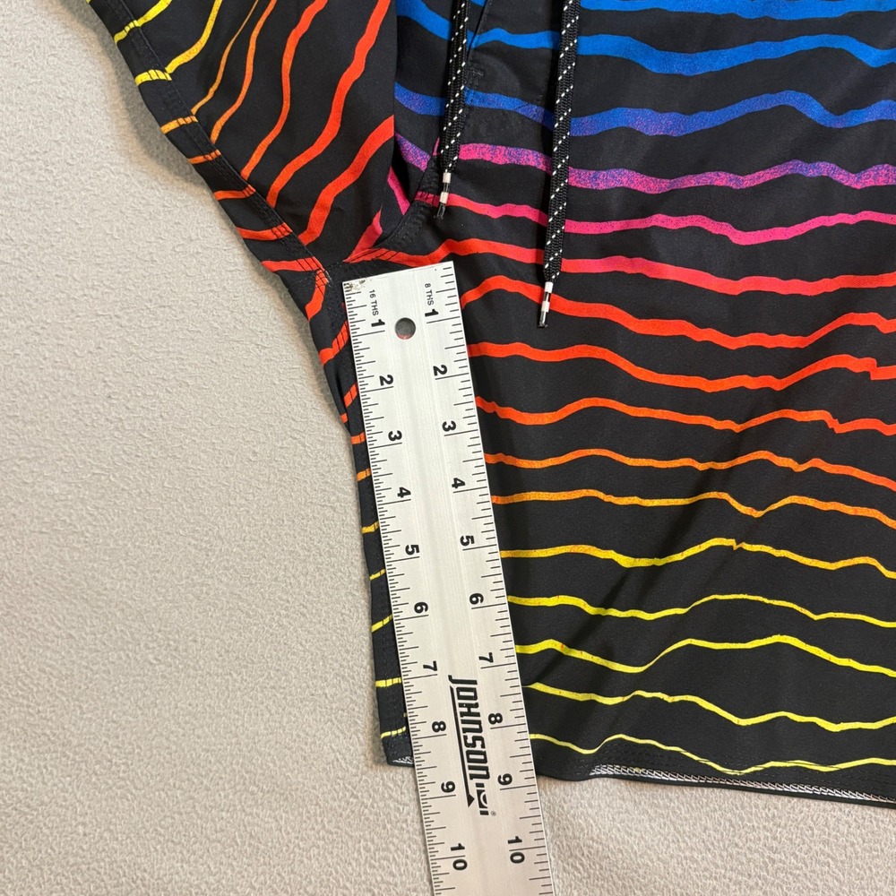 Billabong Airlite Sundays Mens 33 Board Shorts Black Rainbow Wave Stripe Swim - Picture 6 of 7